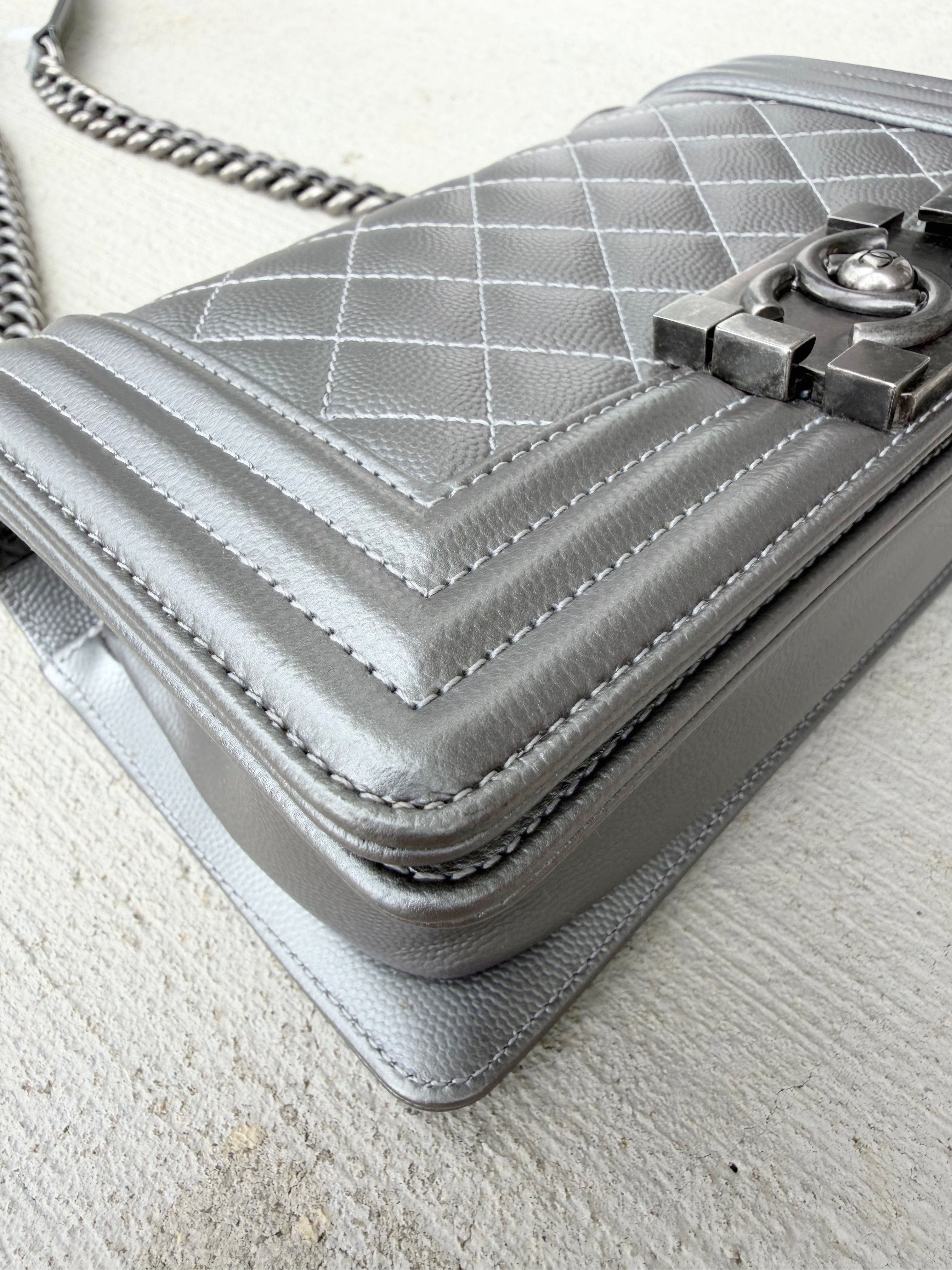 Chanel Boy Small Silver
