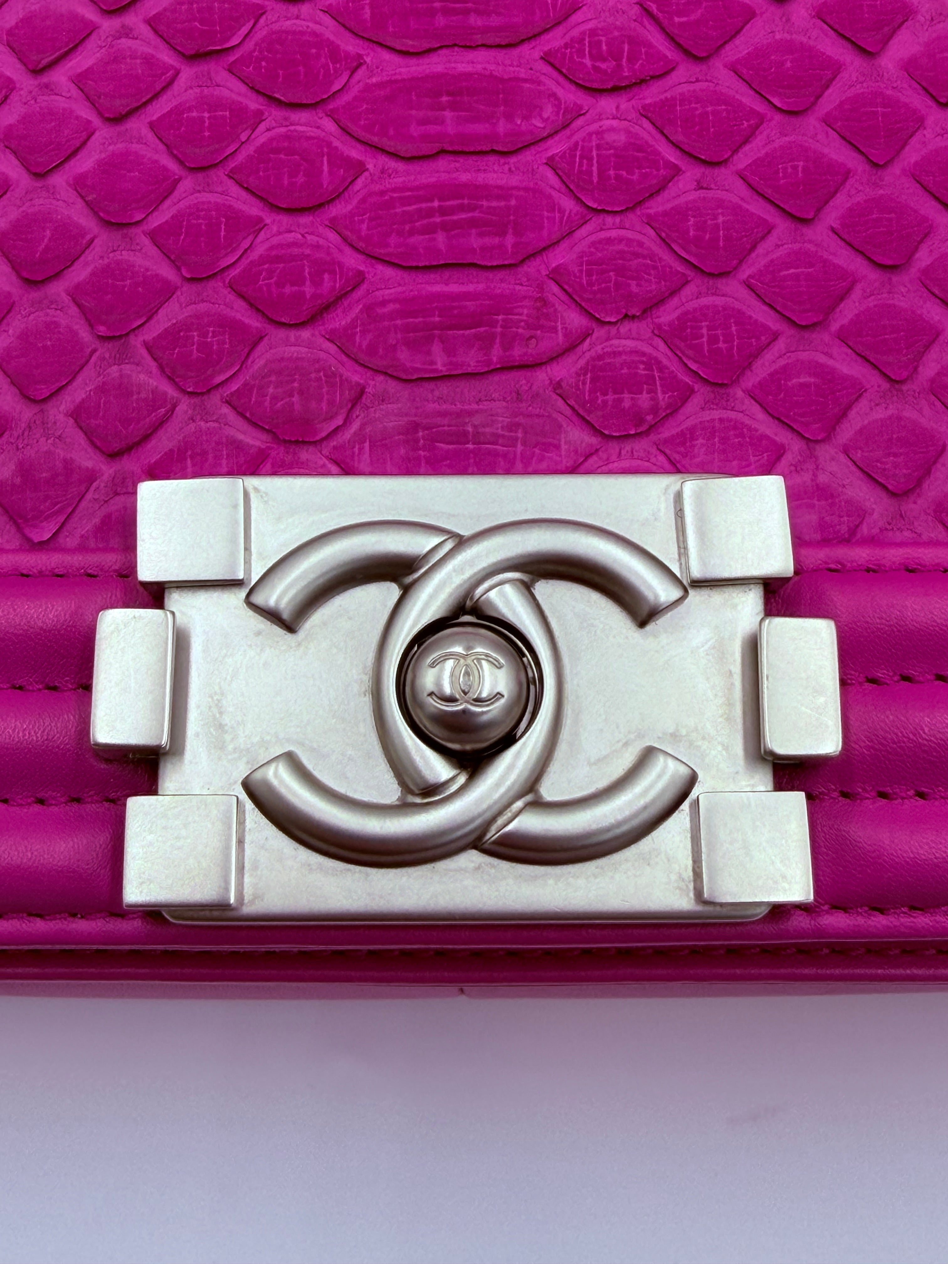 Chanel Boy Bag Medium Python