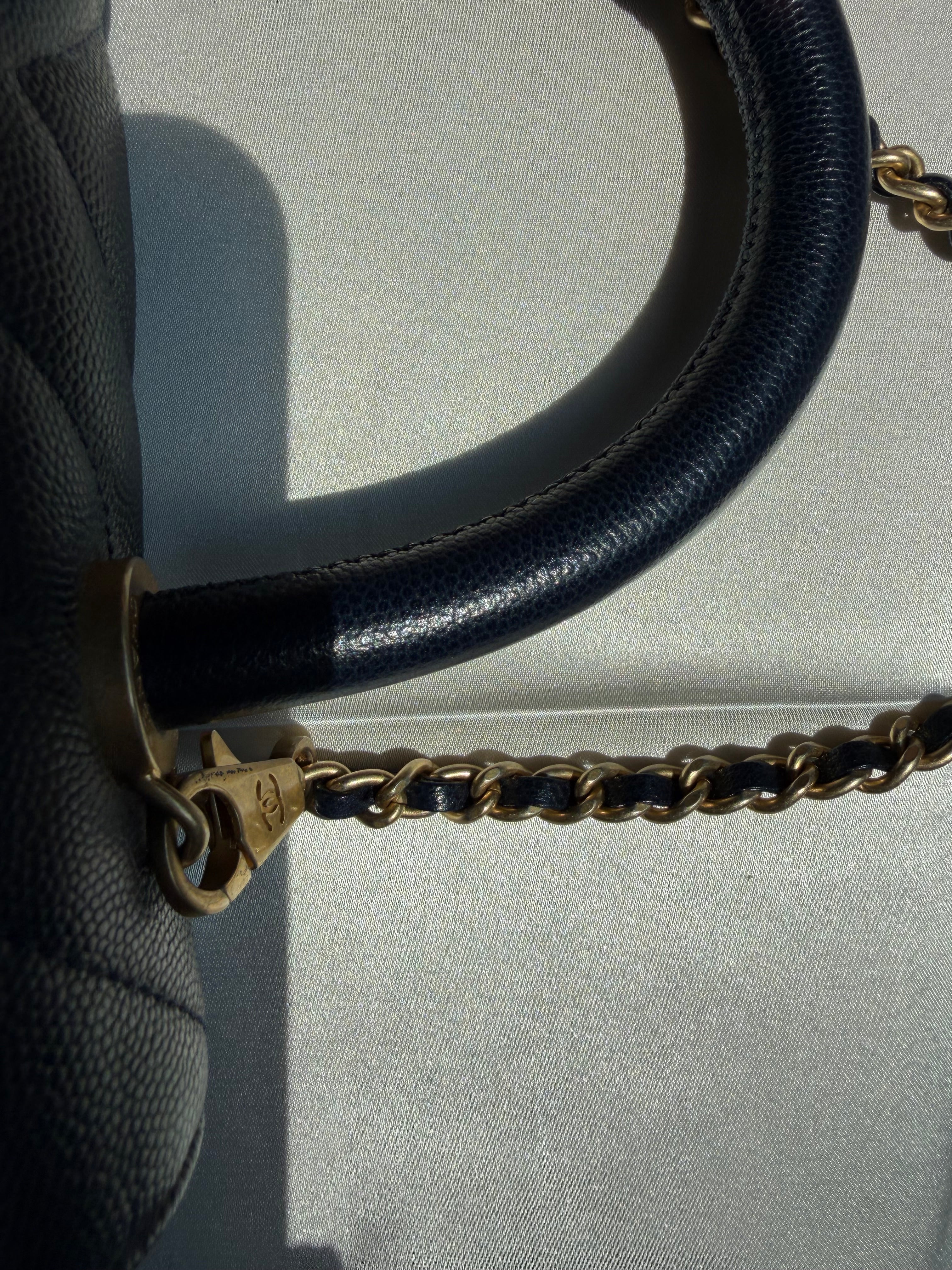 Chanel Coco Handle Navy Blue