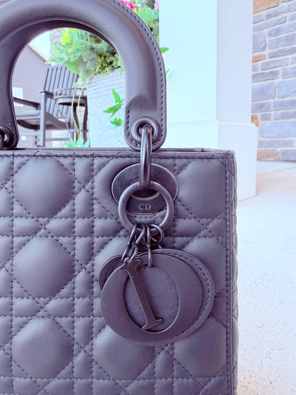 Christian Dior Small Matte Black Lady