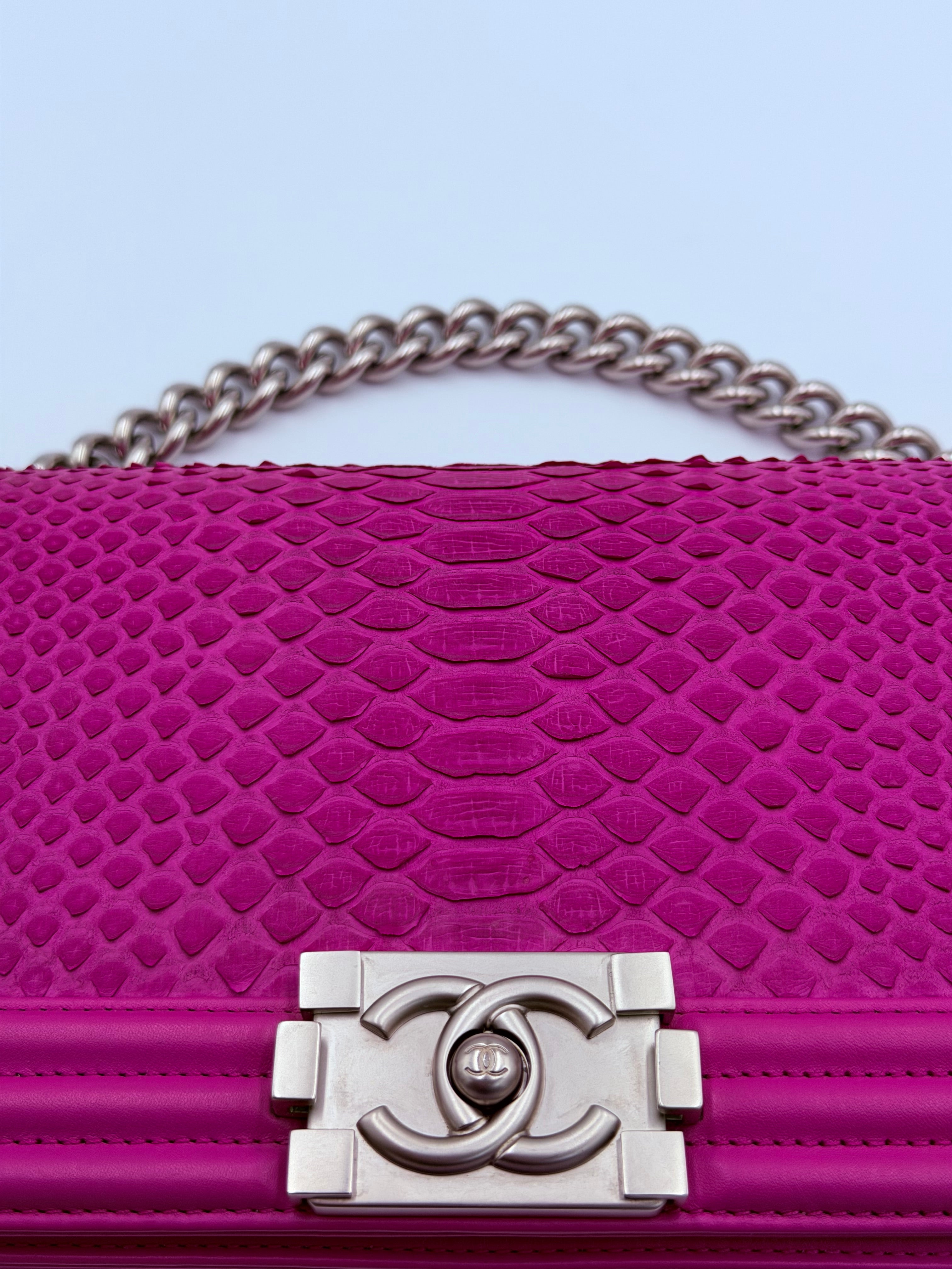 Chanel Boy Bag Medium Python