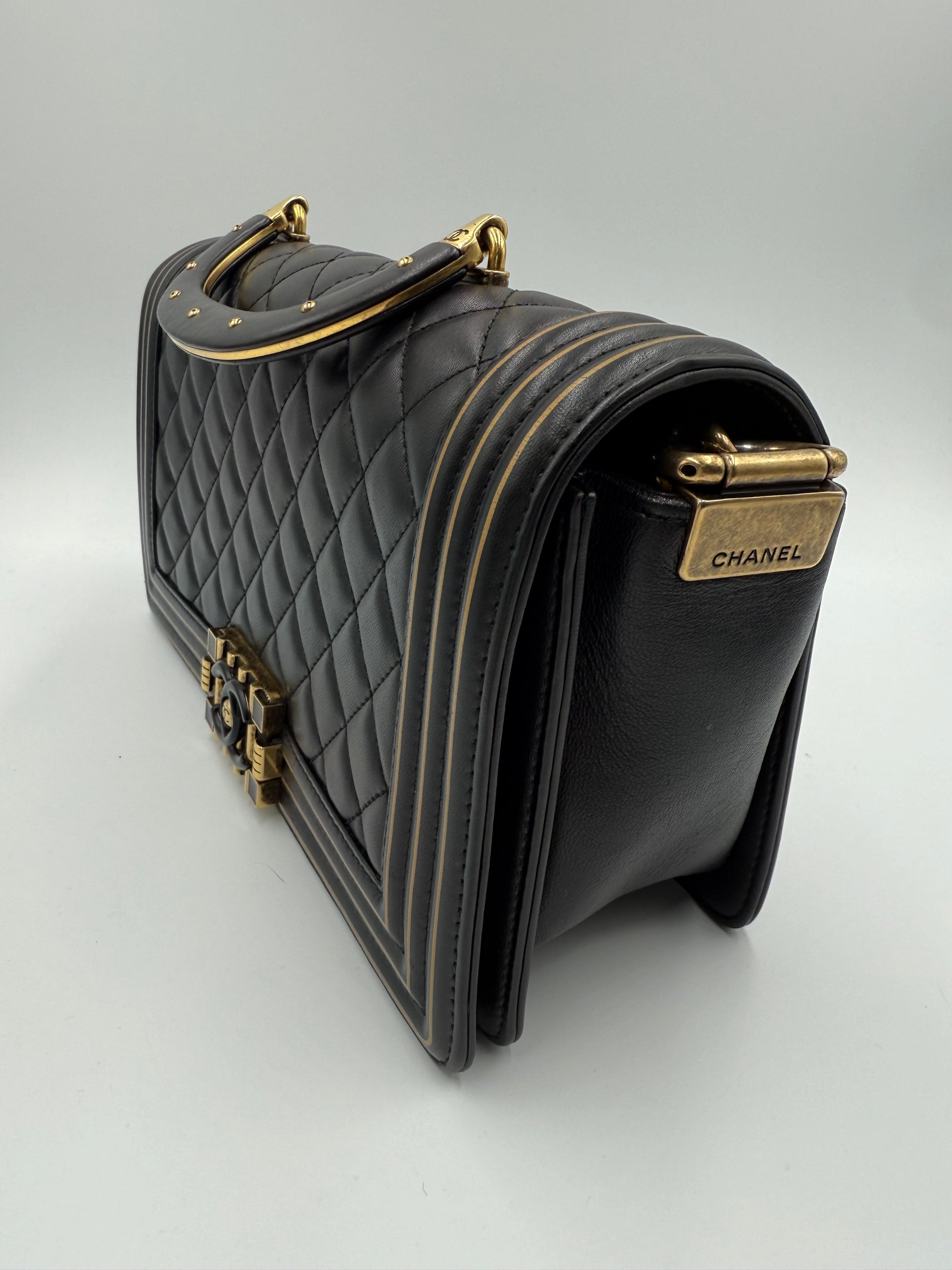 Chanel Boy Bag with Top Handle