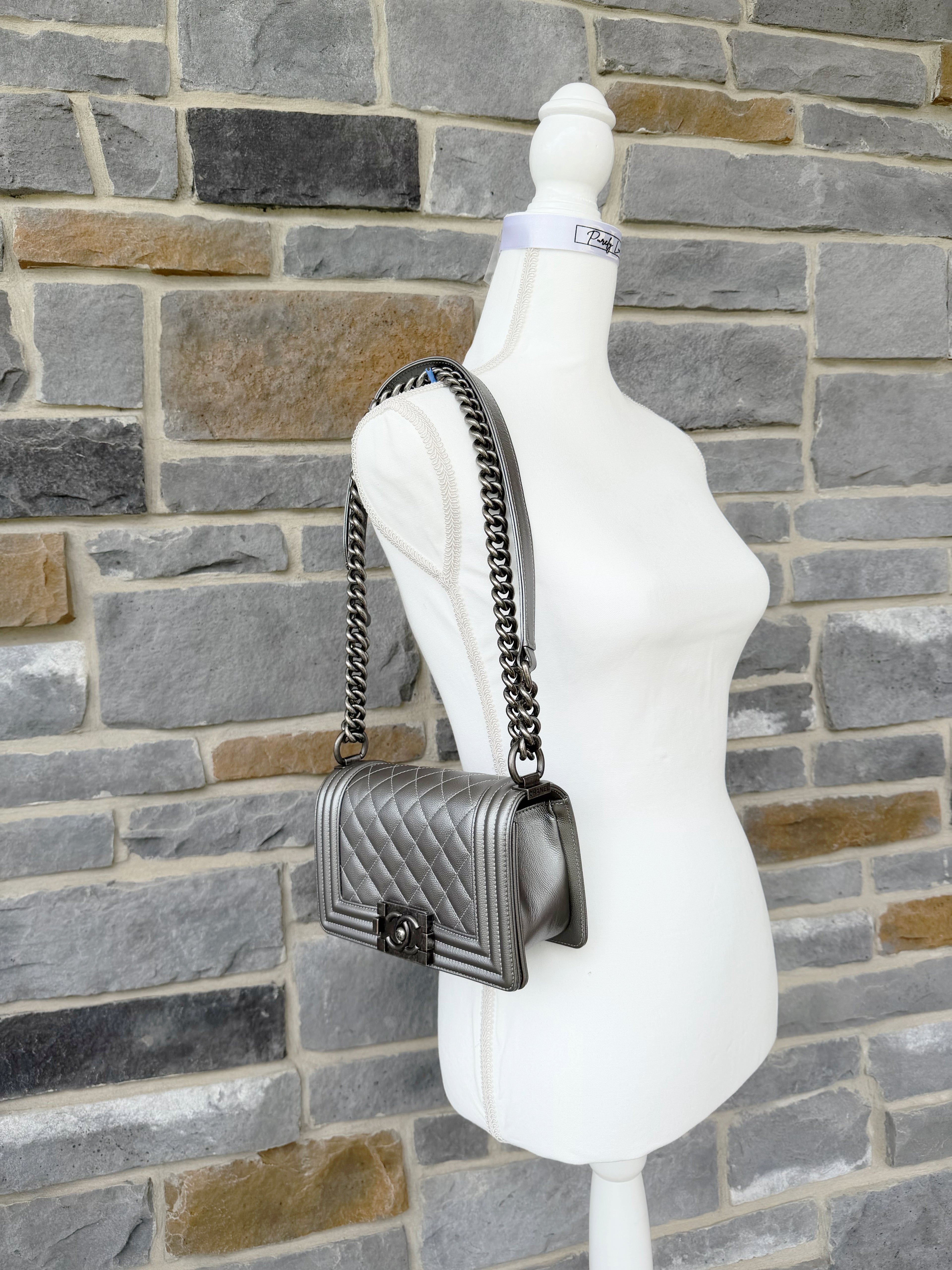 Chanel Boy Small Silver