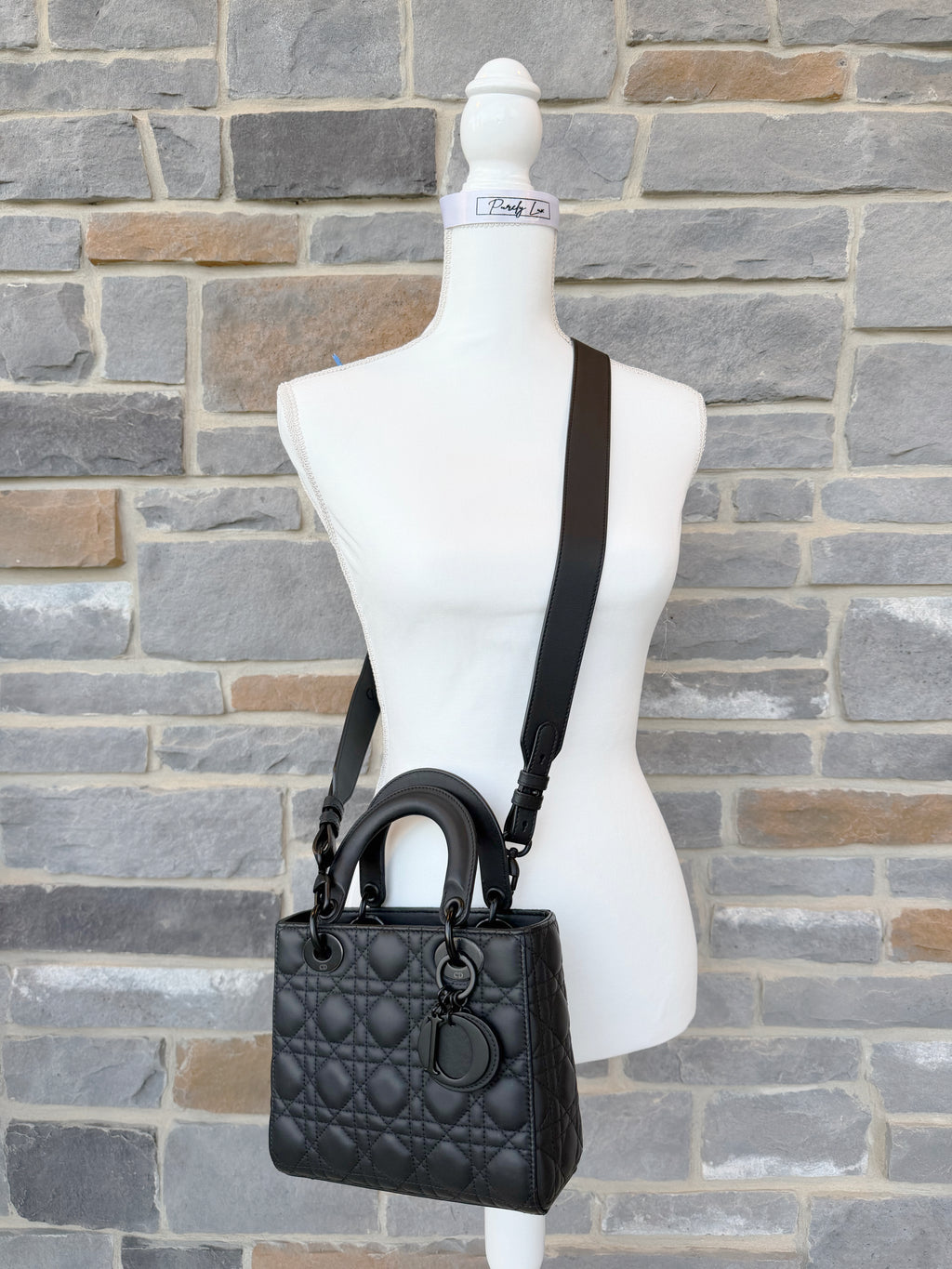 Christian Dior Small Matte Black Lady