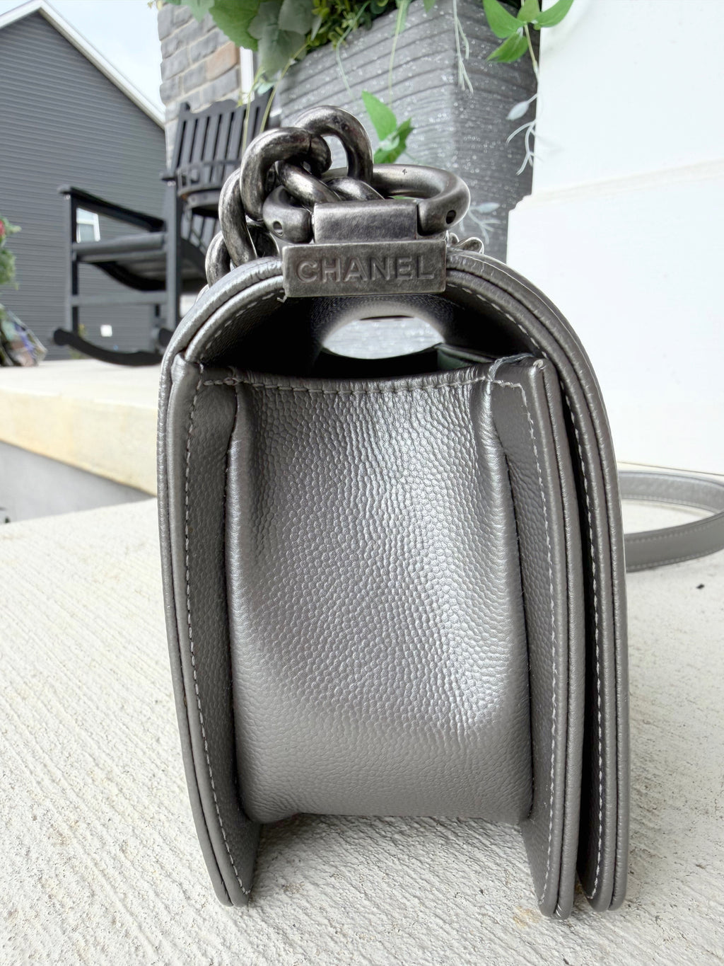 Chanel Boy Small Silver