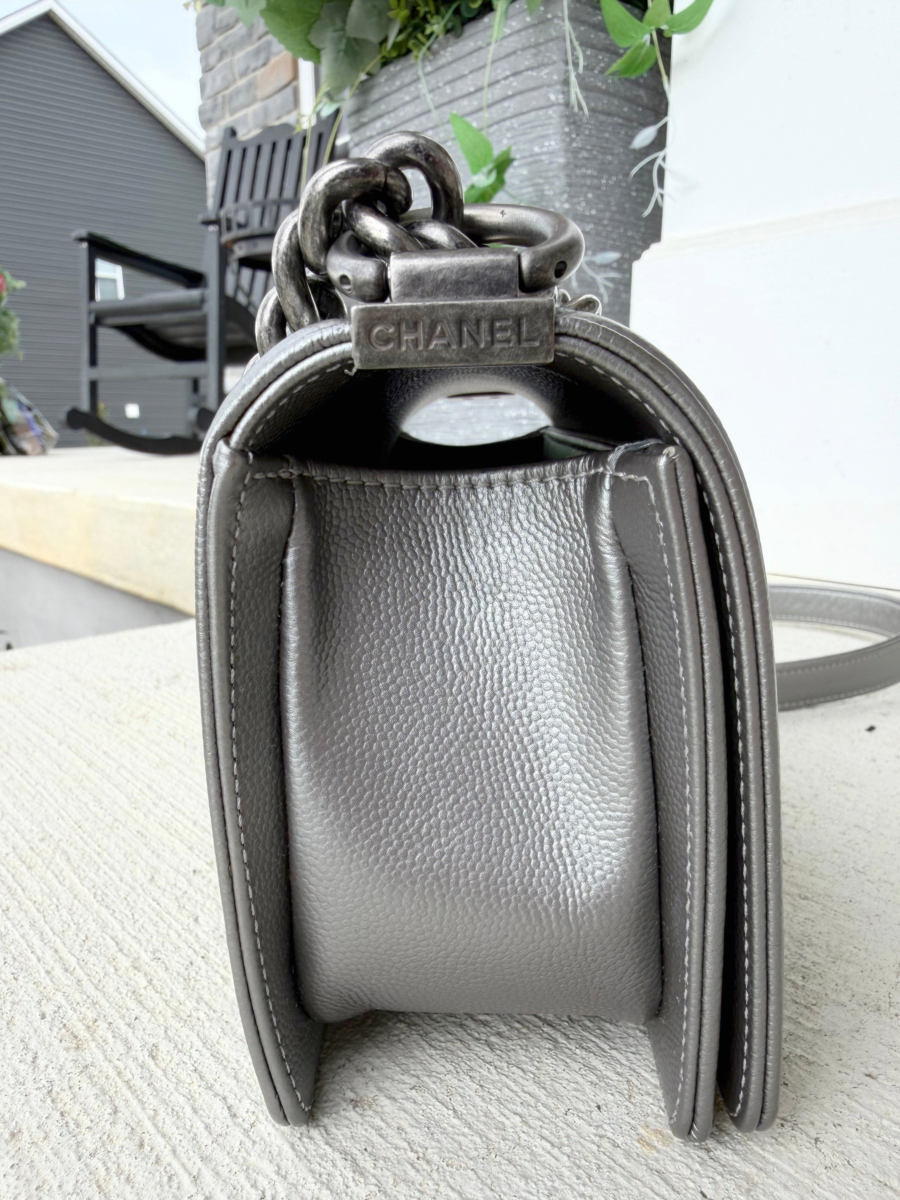 Chanel Boy Small Silver