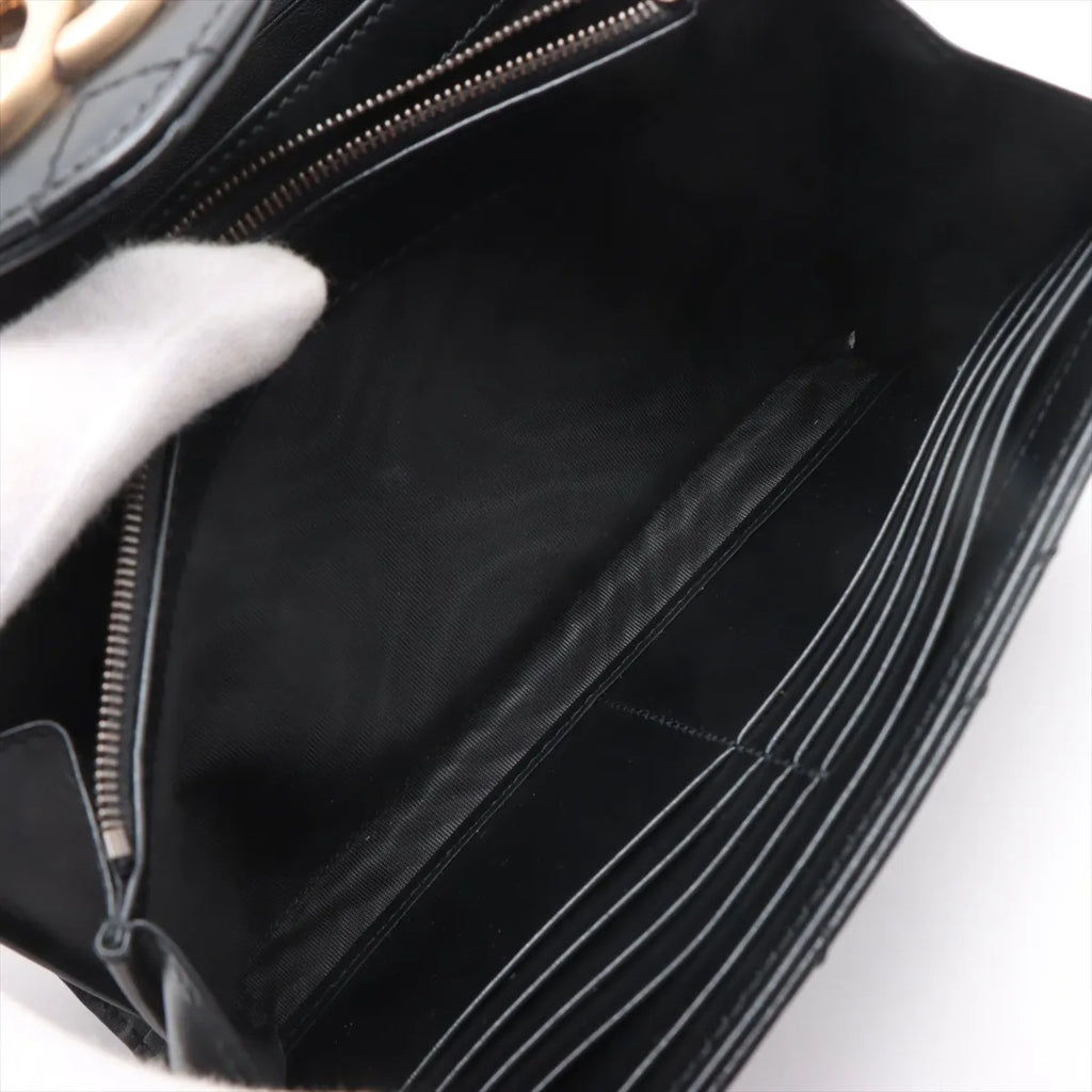 Gucci GG Marmont Leather Chain Wallet Black