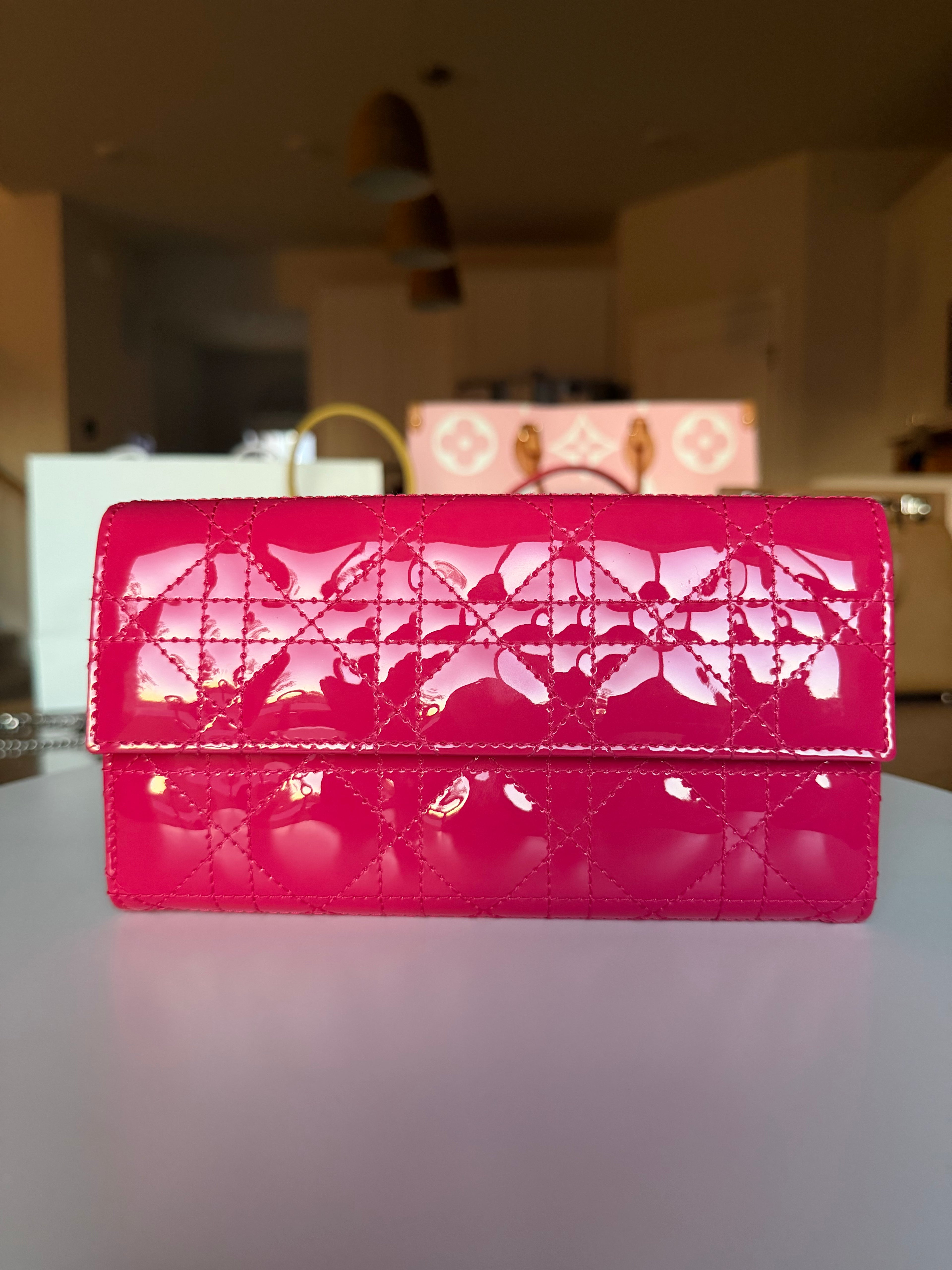 Christian Dior Pink Patent Wallet