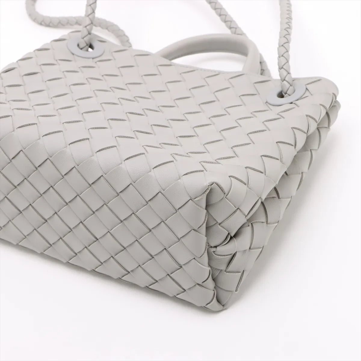 Bottega Veneta Intrecciato Small Andiamo Grey Two Way