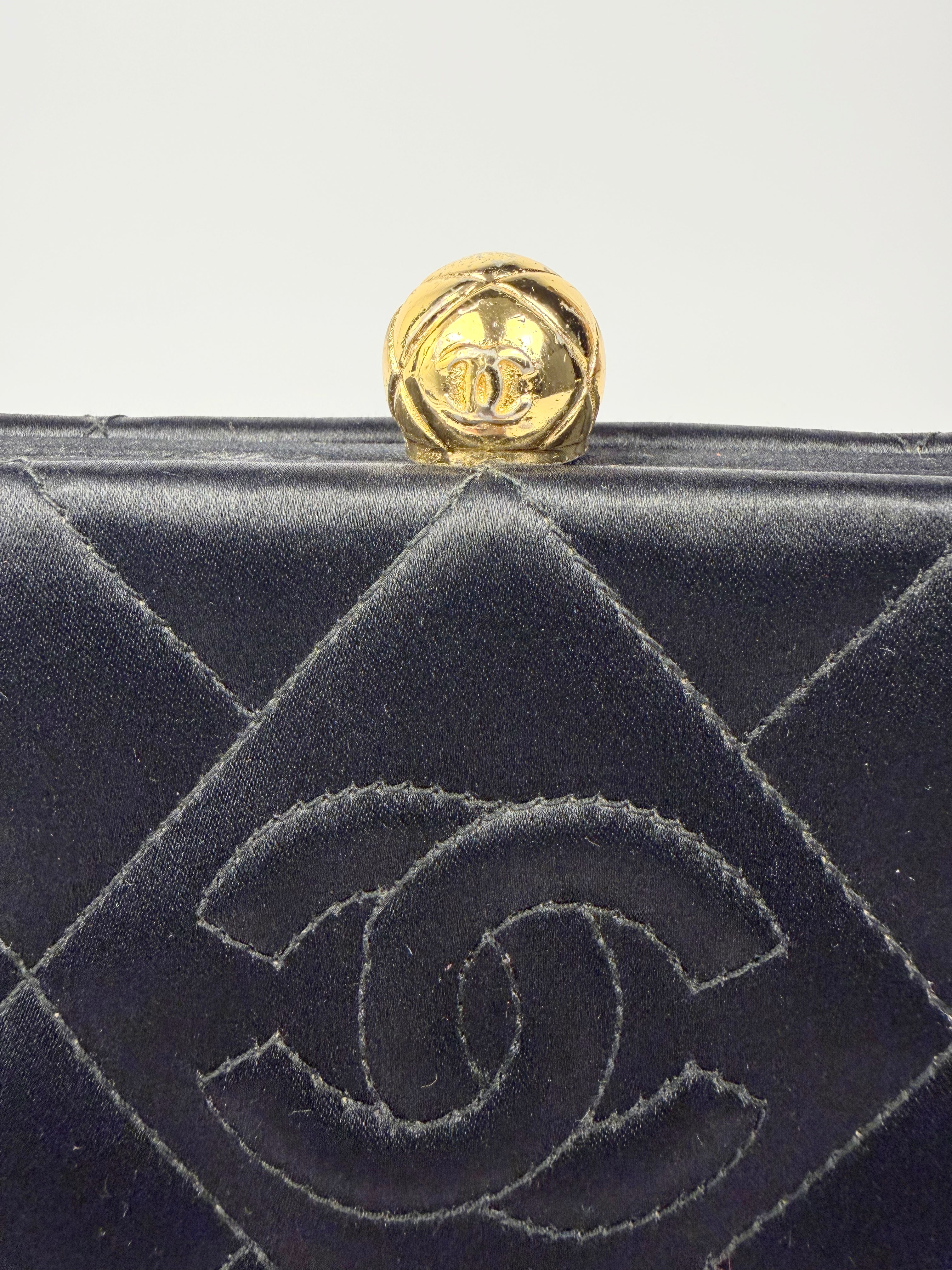 Chanel Quilted Satin Kisslock