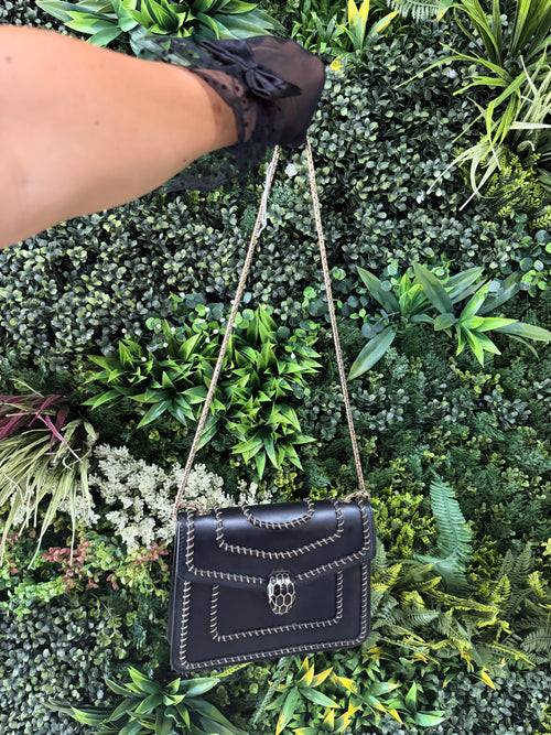 Bvlgari Black Chain Around Small Serpenti