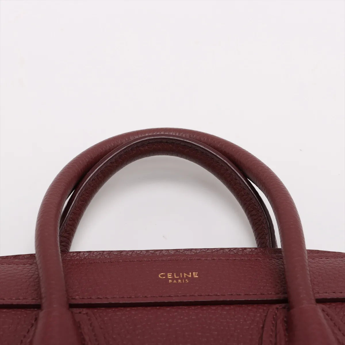 Celine Nano Luggage Shopper Bordeaux