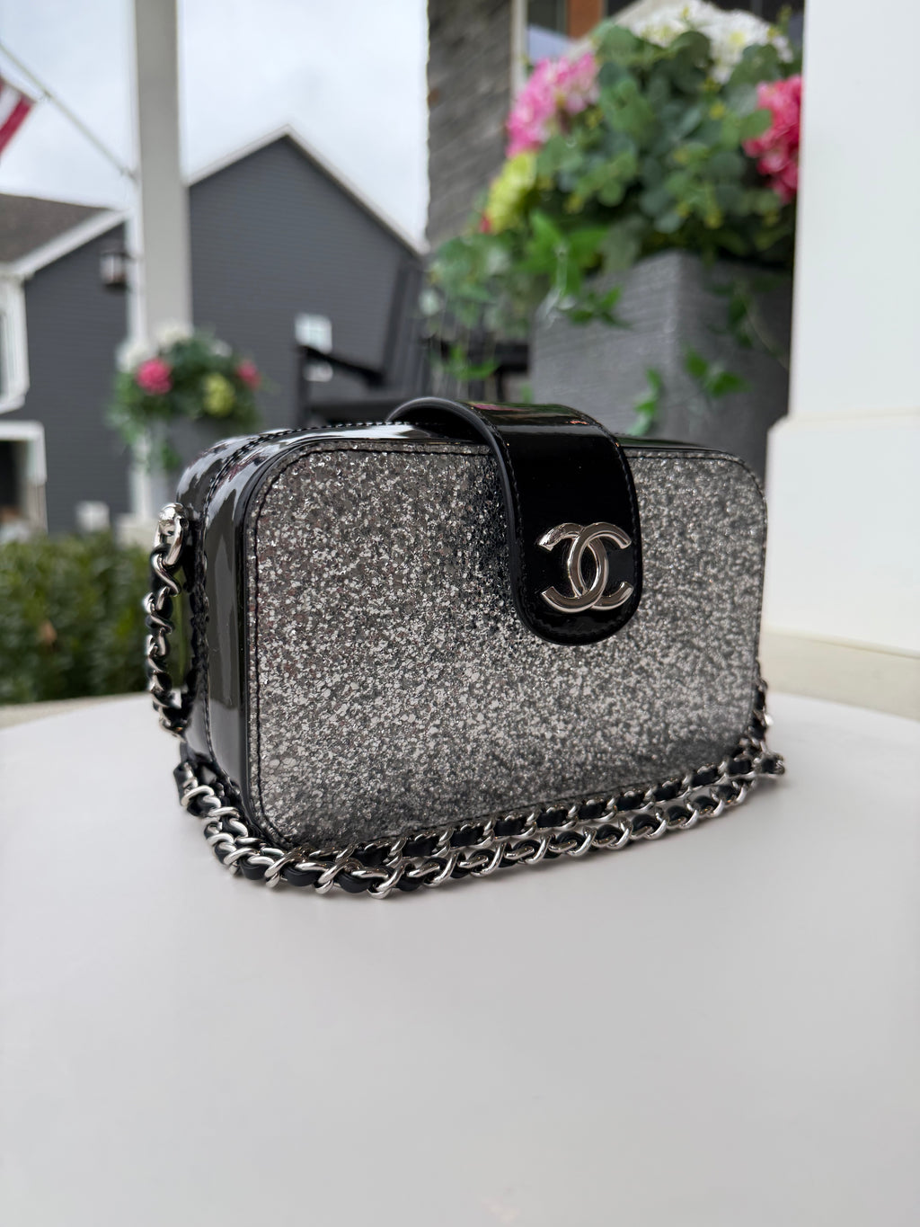 Chanel Crossbody Patent Black
