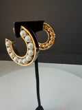 Chanel Pearl Hoops