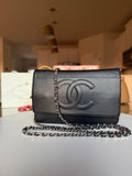 Chanel Caviar Wallet on Chain Black