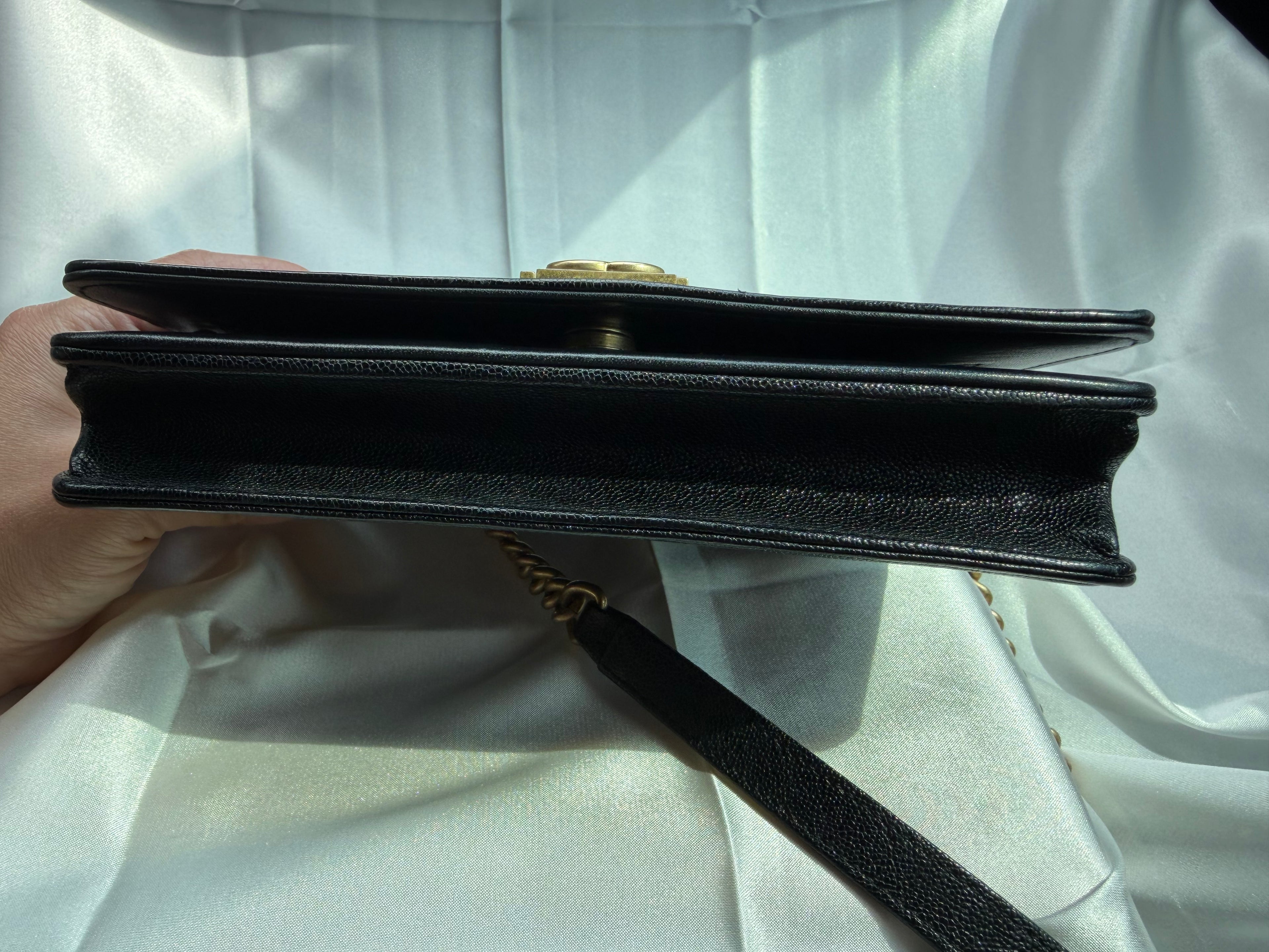 Chanel Boy Caviar Black WOC