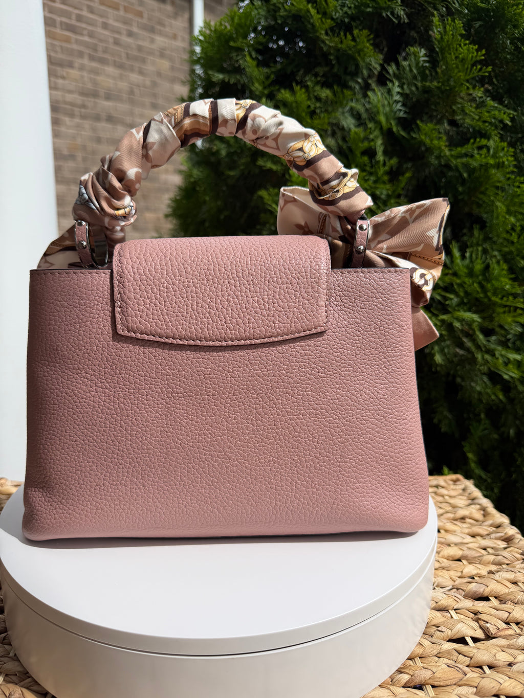 Louis Vuitton Capuchine BB Pink with Twilly