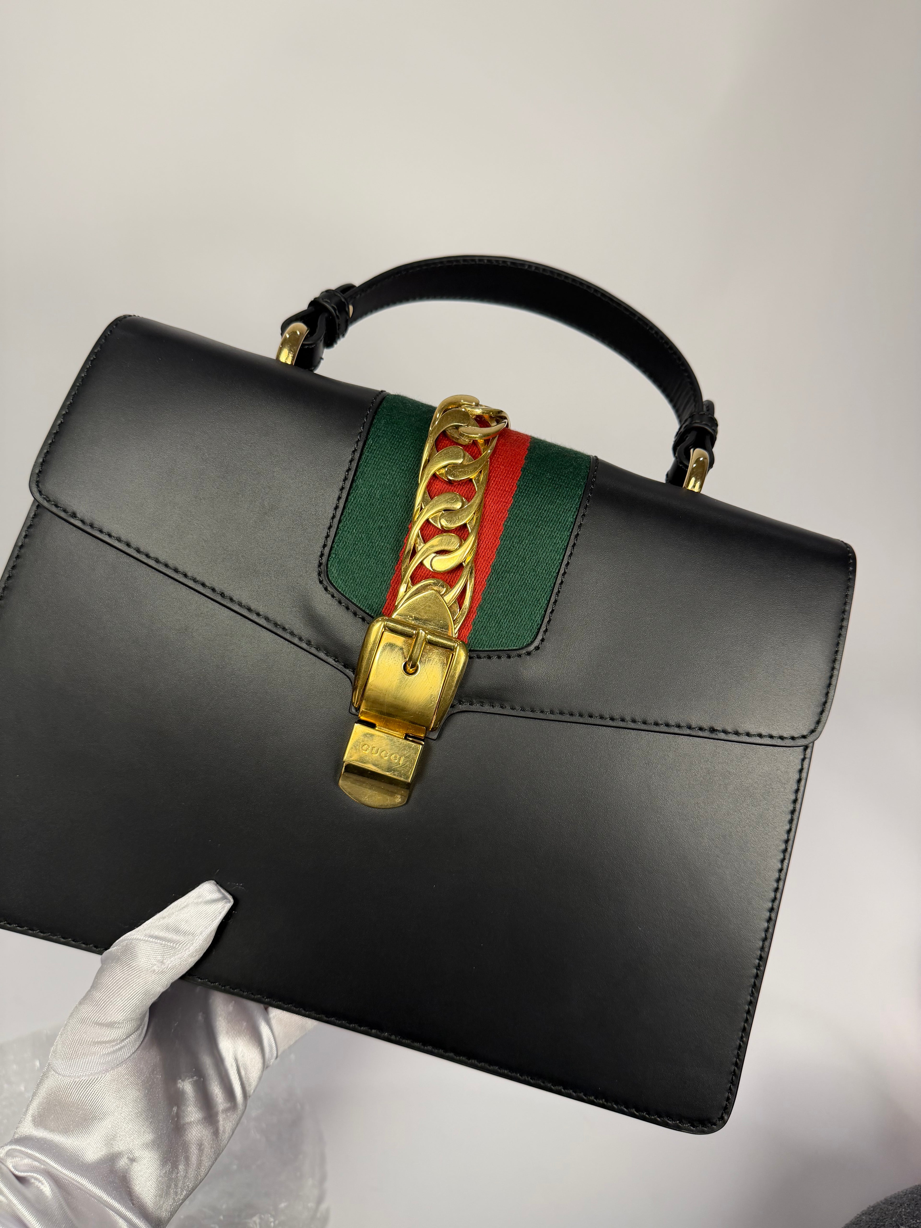 Gucci Black Two Way Handbag