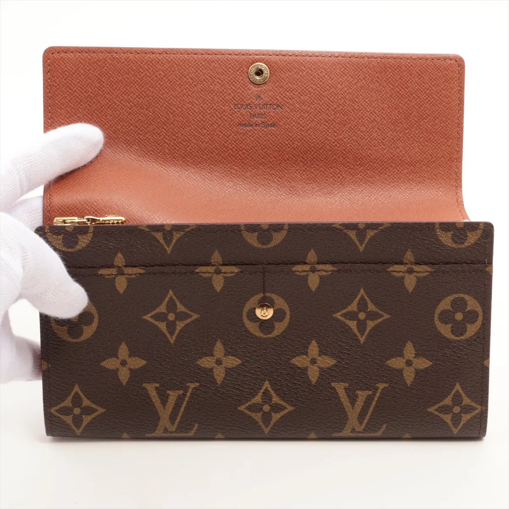 Louis Vuitton Monogram Pochette Porte Brown Long Wallet