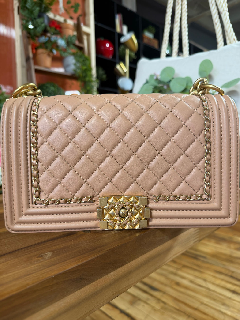 Chanel Medium Boy Bag Chain Around