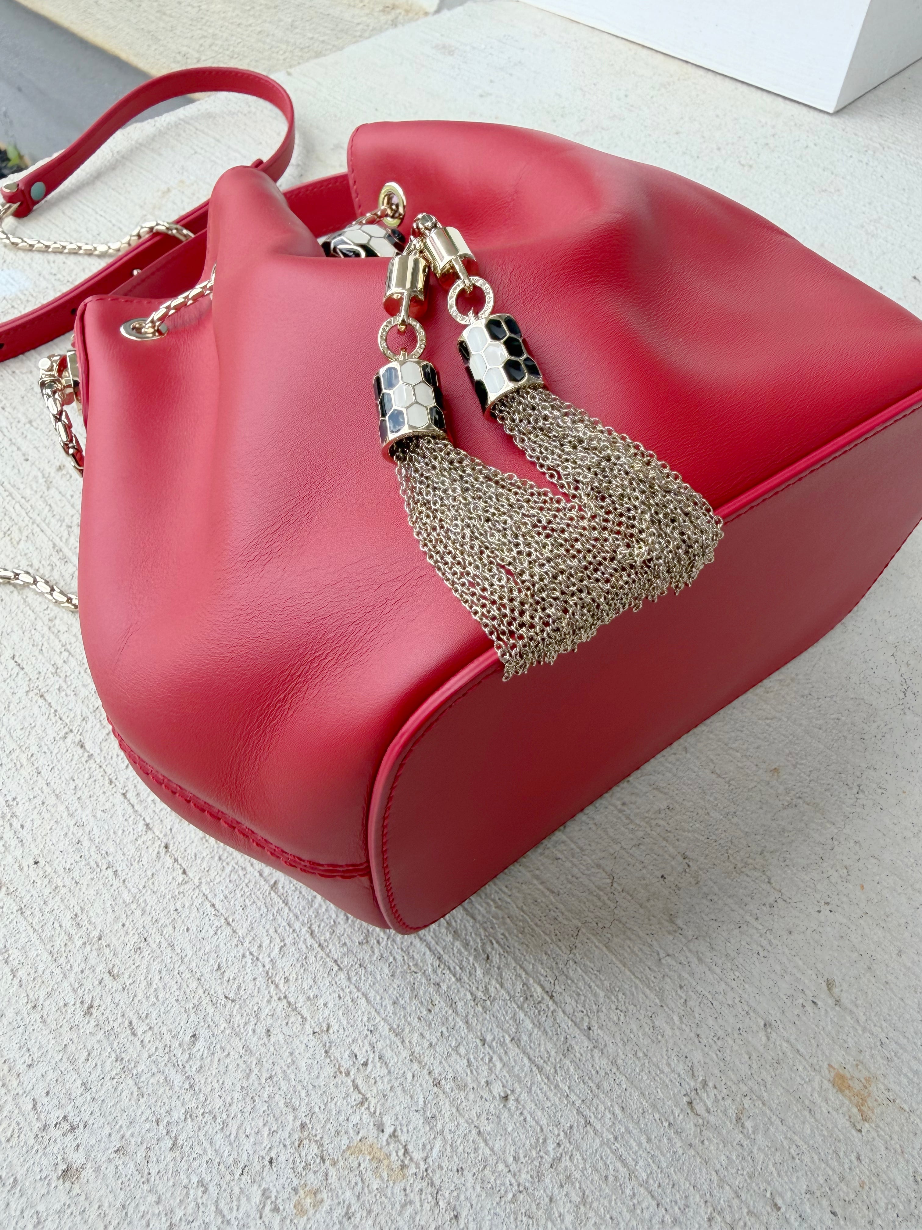 Bvlgari Bucket Bag Red