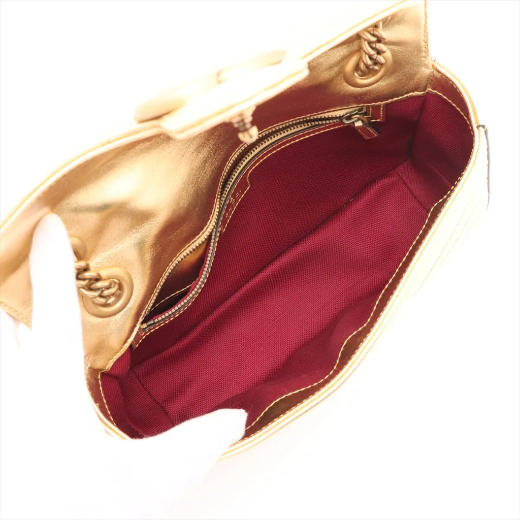 Gucci GG Marmont Leather Shoulder bag Gold