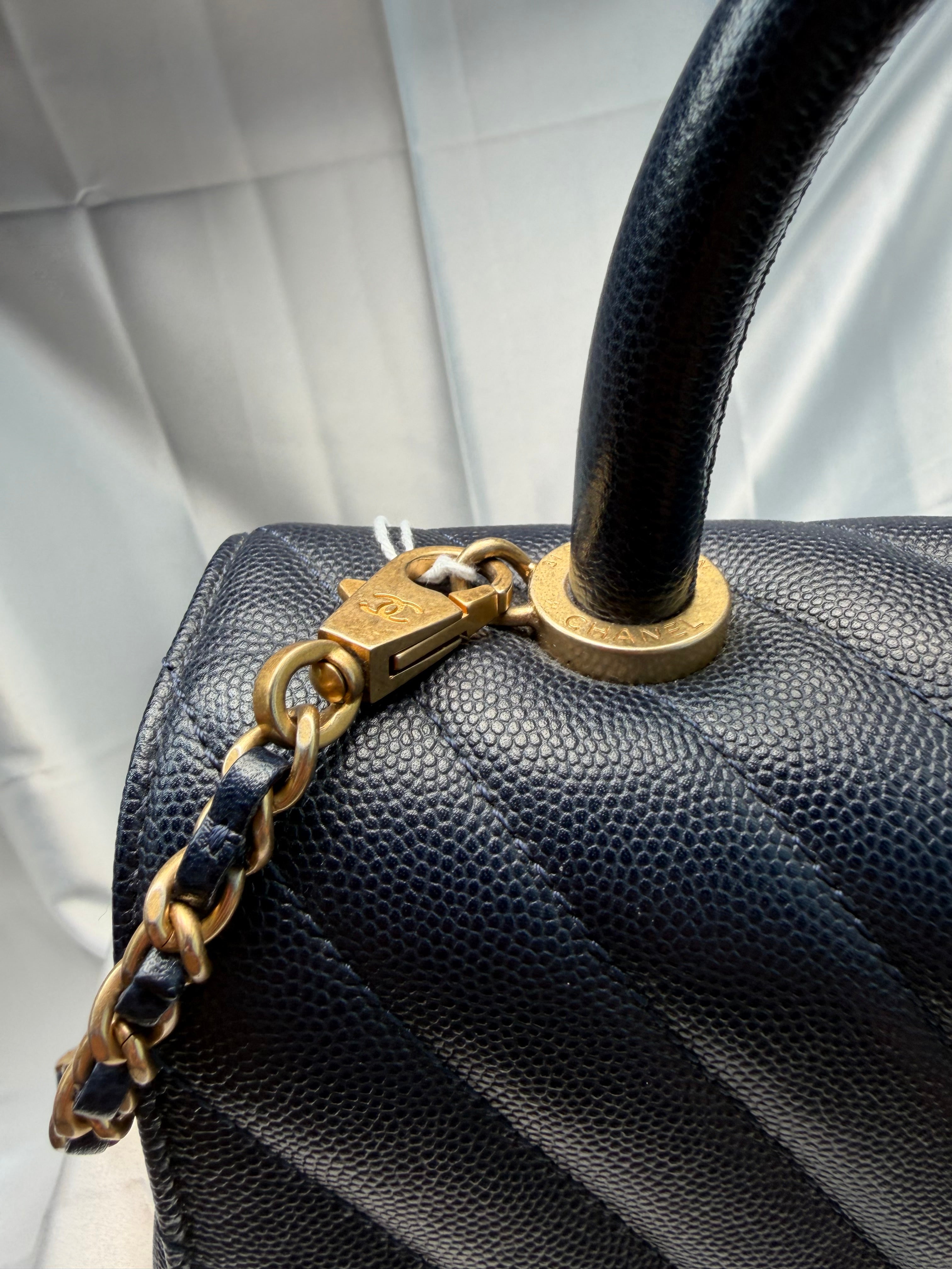 Chanel Coco Handle Navy Blue
