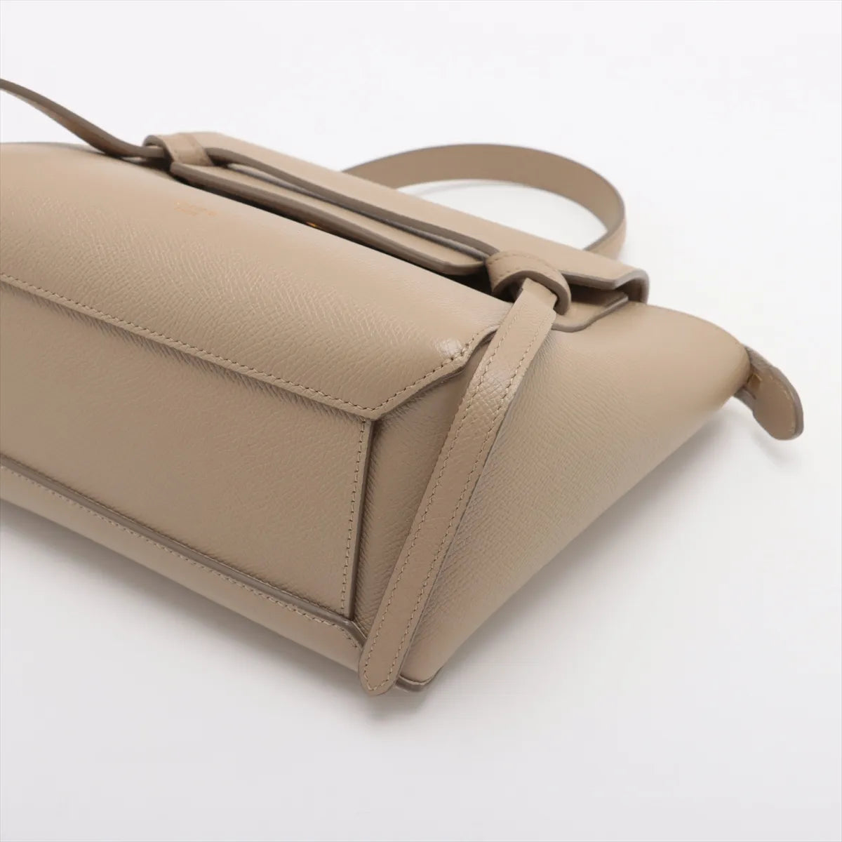 Celine Nano Leather 2 Way Handbag Beige