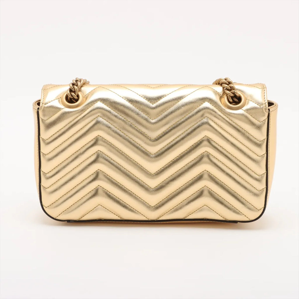 Gucci GG Marmont Leather Shoulder bag Gold