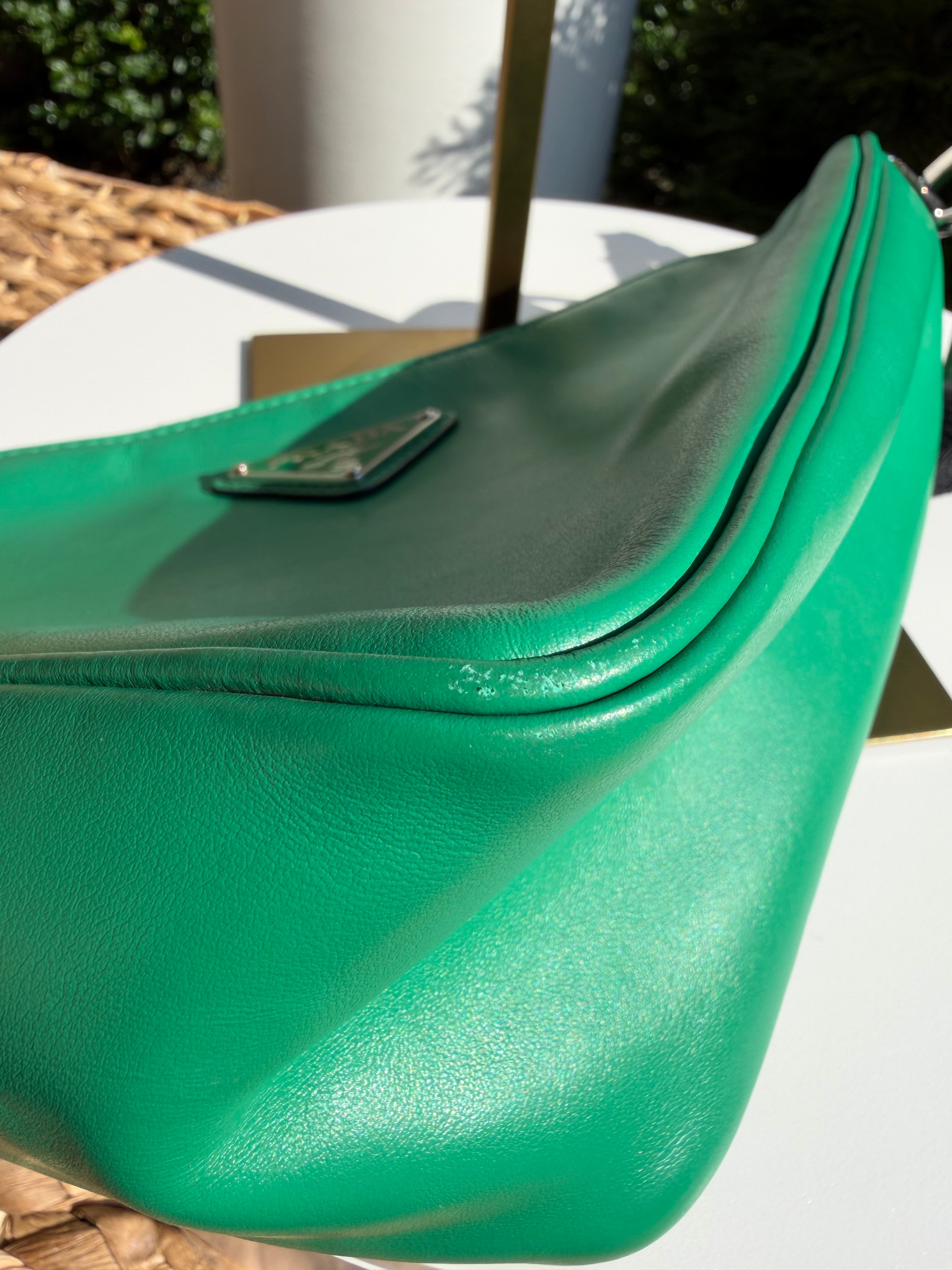 Prada Green Triangle Crossbody