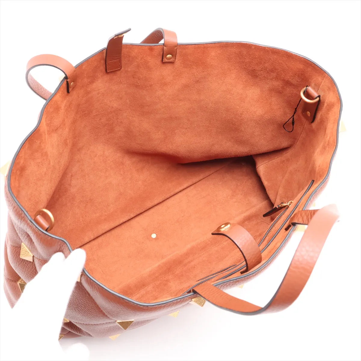 Valentino Garavani Roman Stud Tote Bag Brown