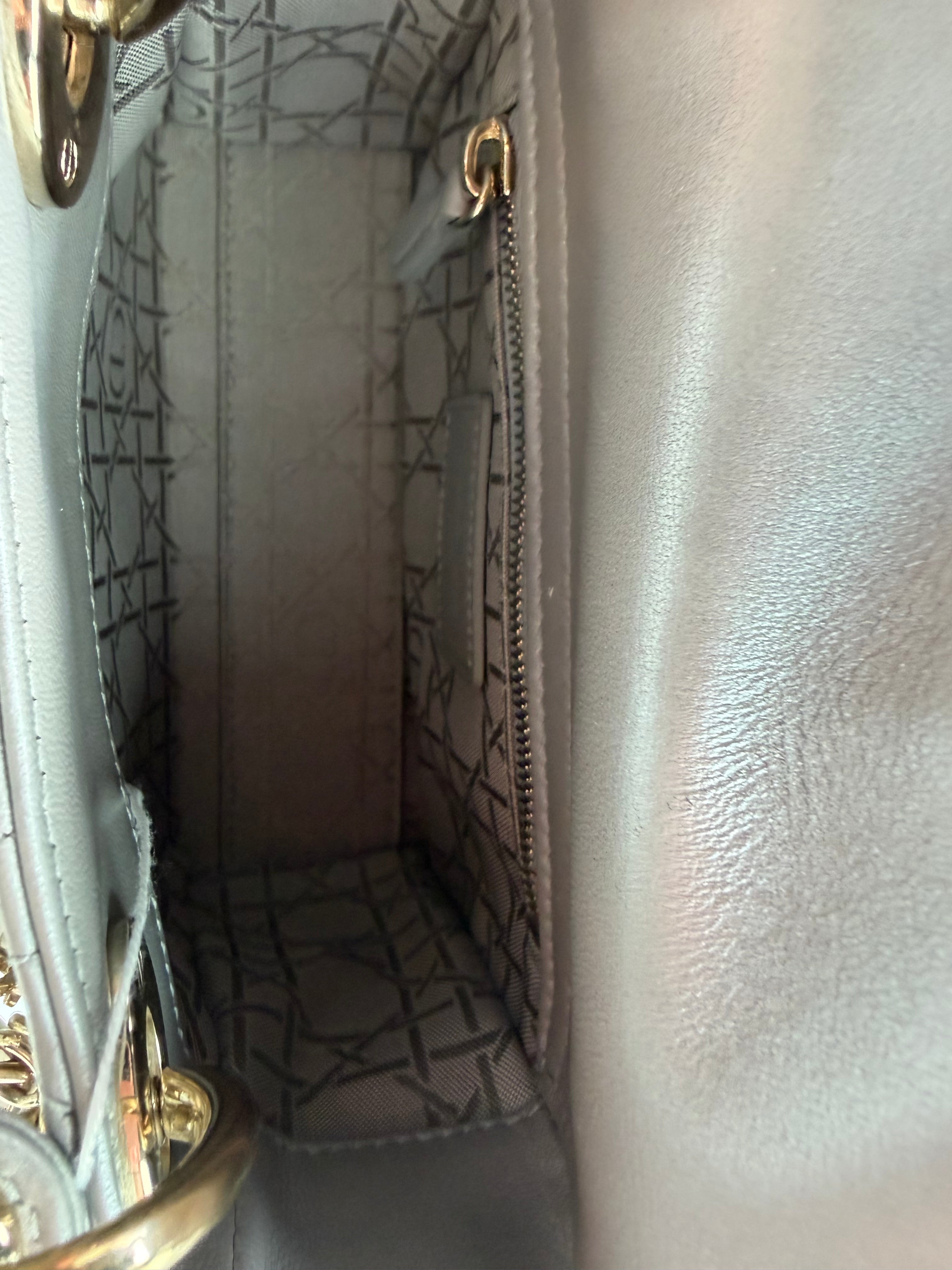 Christian Lady Dior Mini Grey