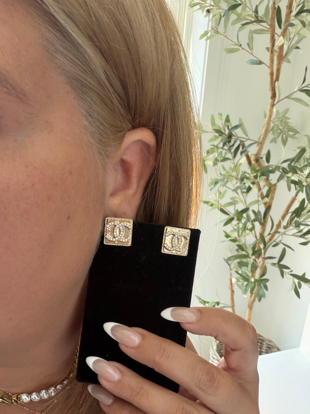 Chanel Square Earrings