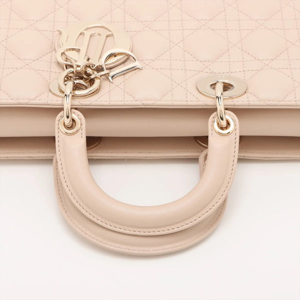 Christian Dior Cannage Lady Dejoy Beige