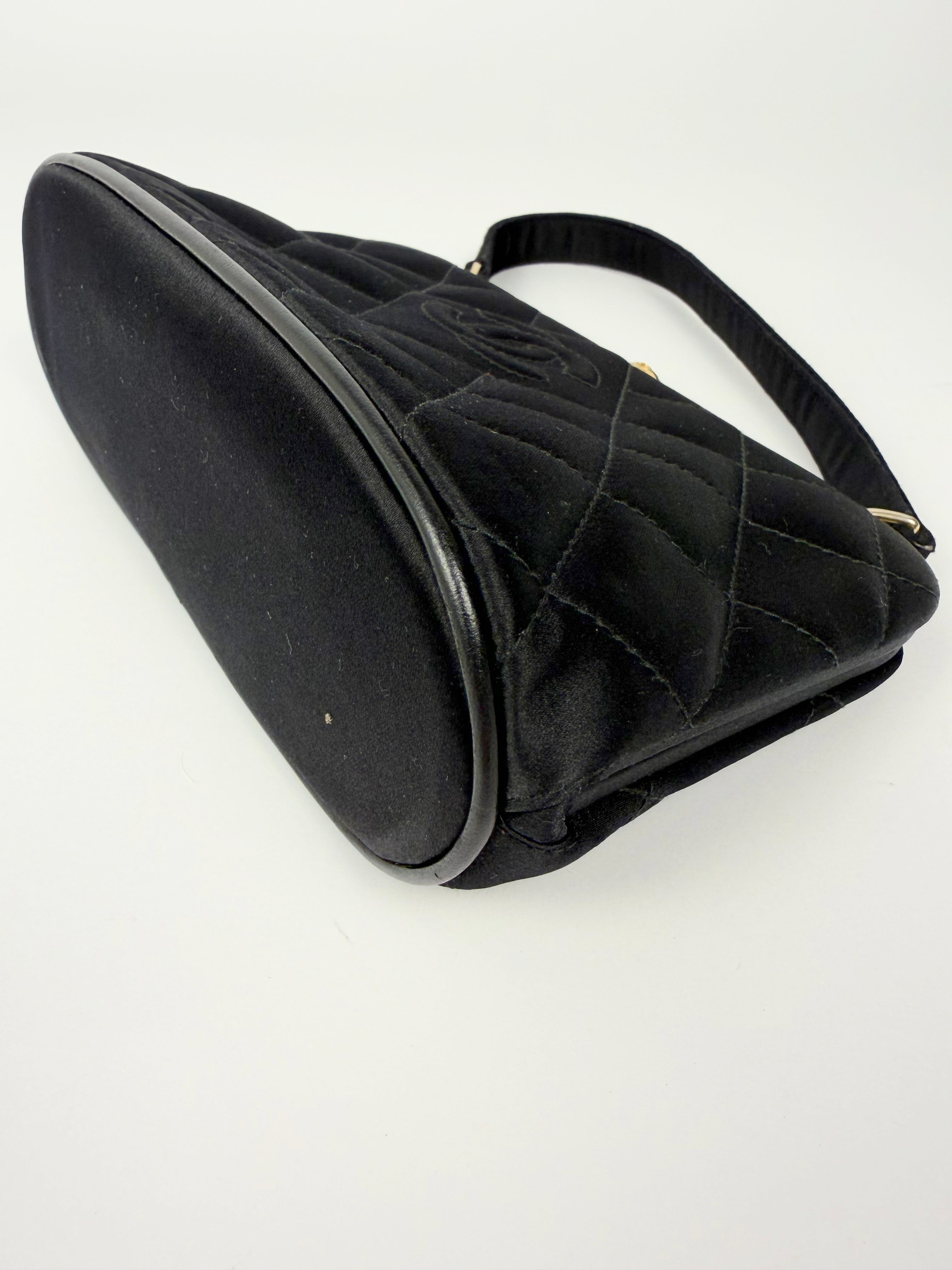 Chanel Quilted Satin Kisslock