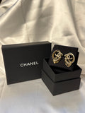 Chanel Pierced Oval Earrings