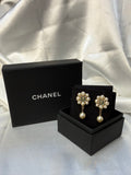 Chanel Pearl Studs Drop Pierced
