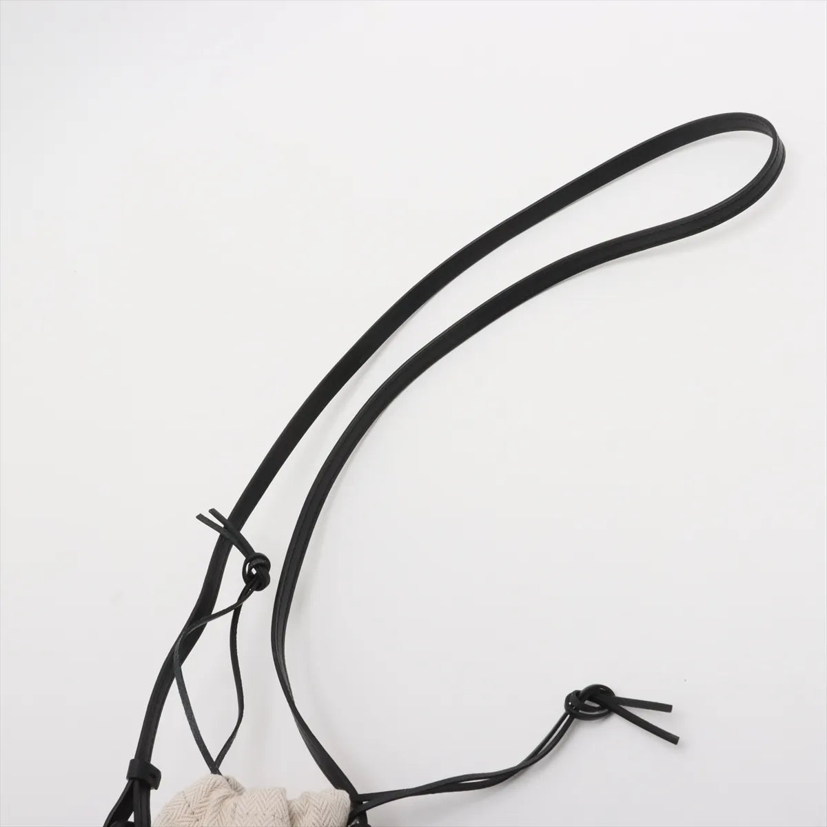 Loewe Anagram cut-out pocket leather x canvas Shoulder bag Black