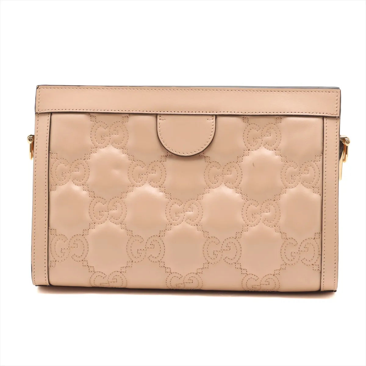 Gucci Guccissima Leather Chain Shoulder Bag Pink Beige
