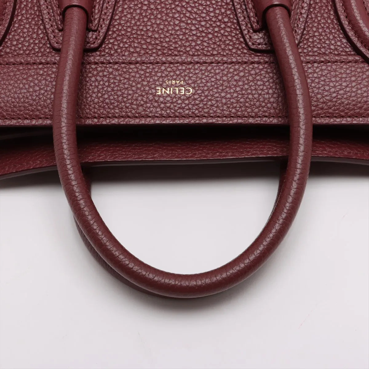 Celine Nano Luggage Shopper Bordeaux