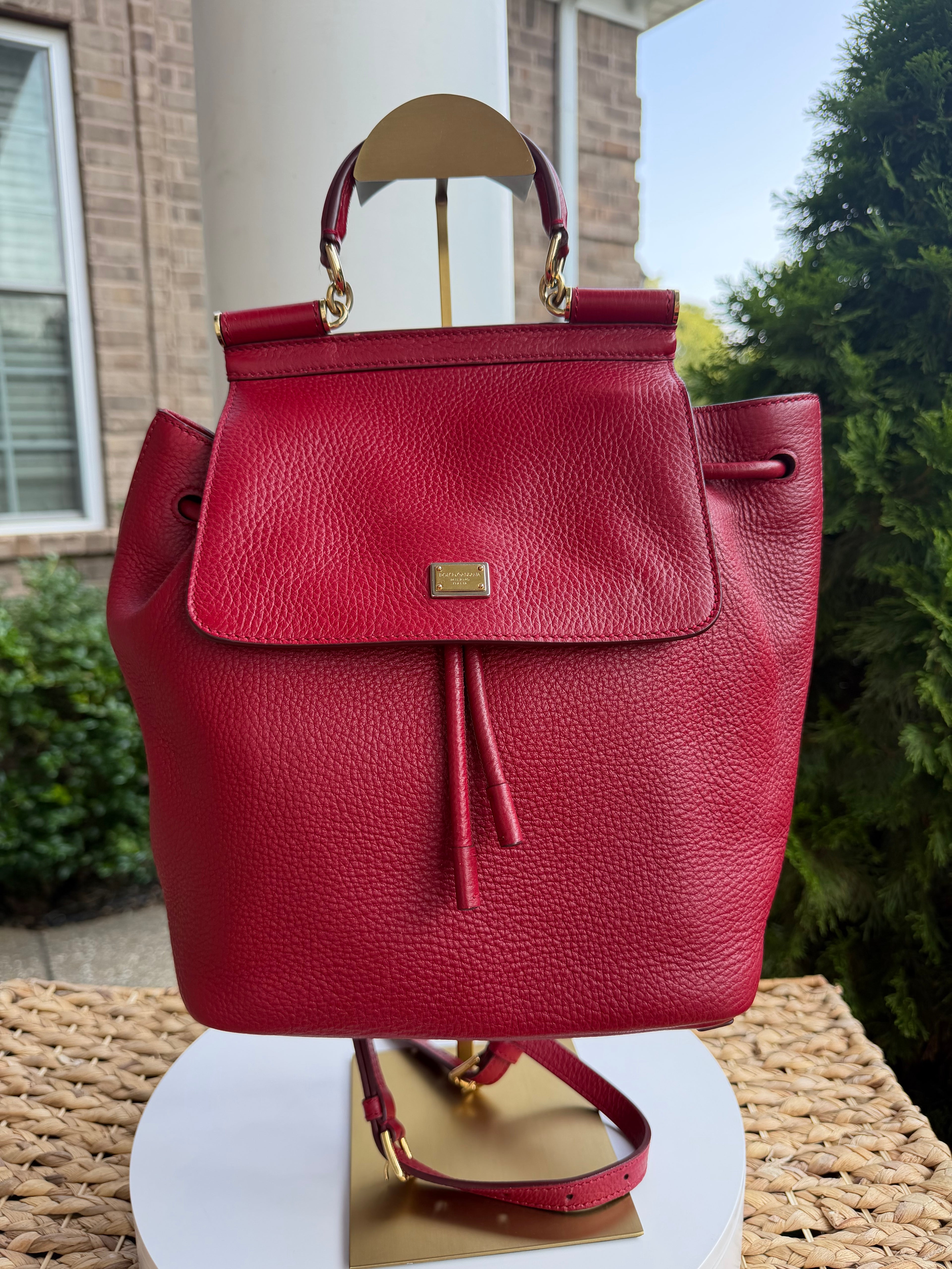 Dolce & Gabanna Red Backpack