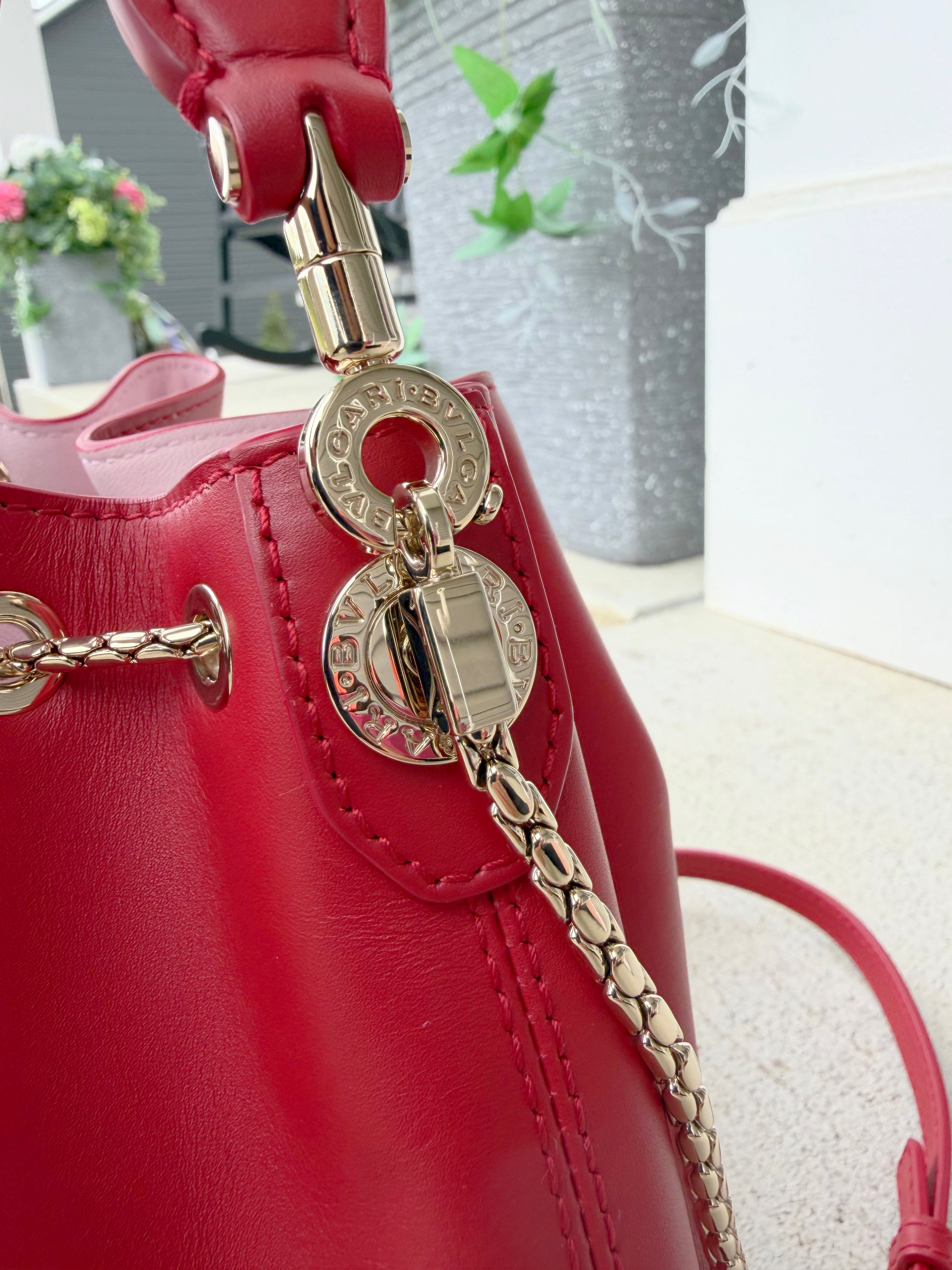 Bvlgari Bucket Bag Red