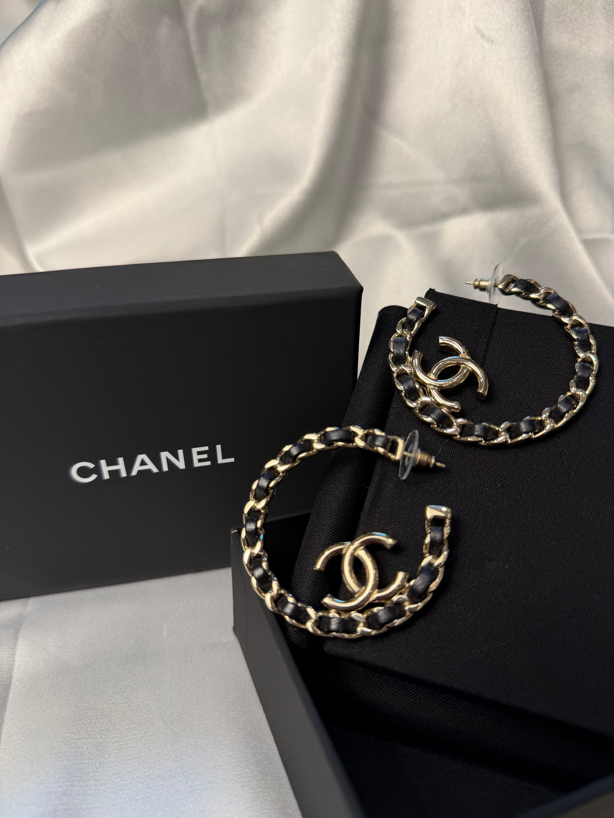 Chanel Pierced Hoops