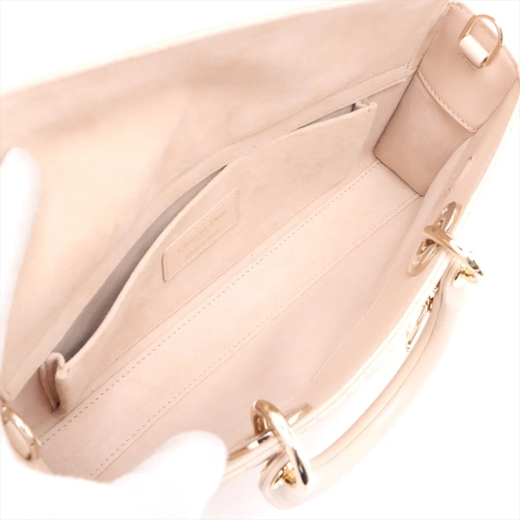 Christian Dior Cannage Lady Dejoy Beige