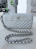 Chanel Caviar WOC Silver