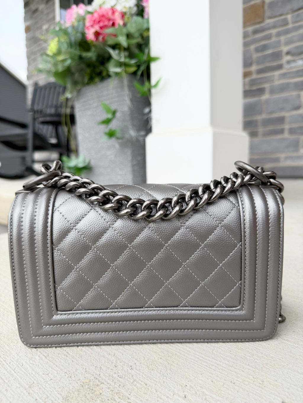 Chanel Boy Small Silver