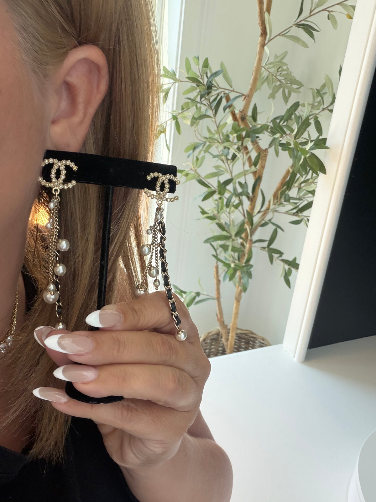 Chanel Pearl Drop Earrings
