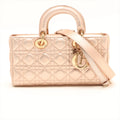 Christian Dior Lady Dejoy Leather Iridescent Gold