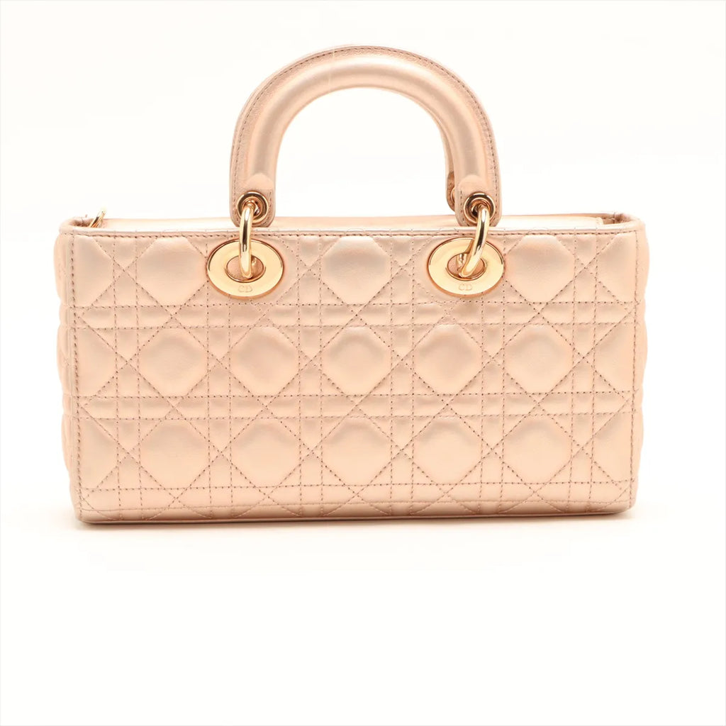Christian Dior Lady Dejoy Leather Iridescent Gold