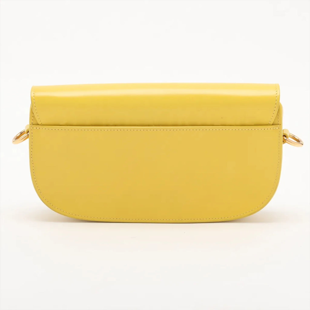Christian Dior Bobby East West Leather Shoulder bag Yellow